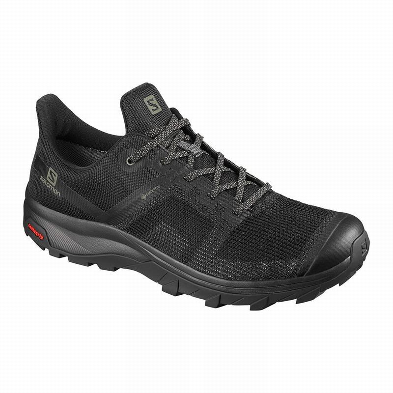 SALOMON OUTLINE PRISM GORE-TEX Philippines - Men's Hiking Shoes - Black | 519826-GWH